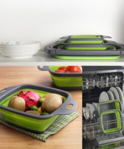 Alternative view of Square Foldable Washing Basket Colander